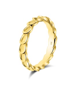 Gold Plated Silver Rings NSR-2735-GP